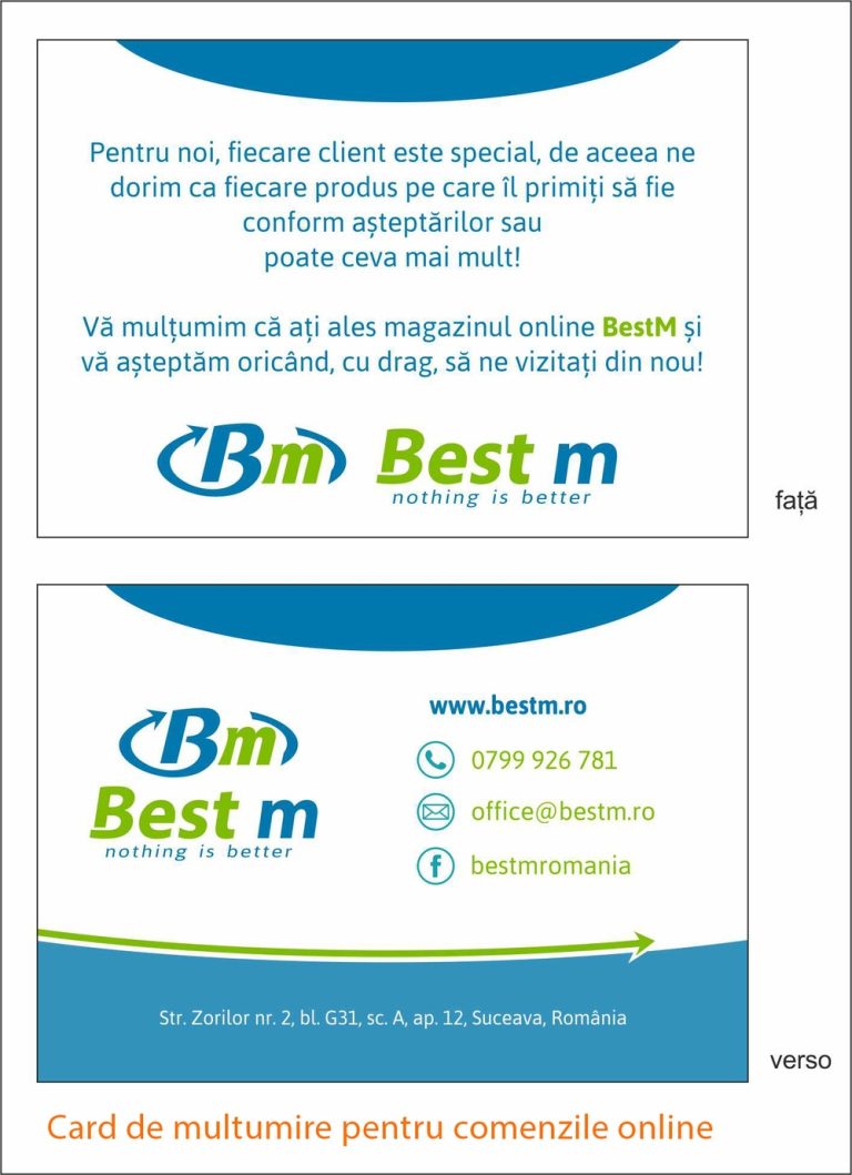 Bestm card multumire