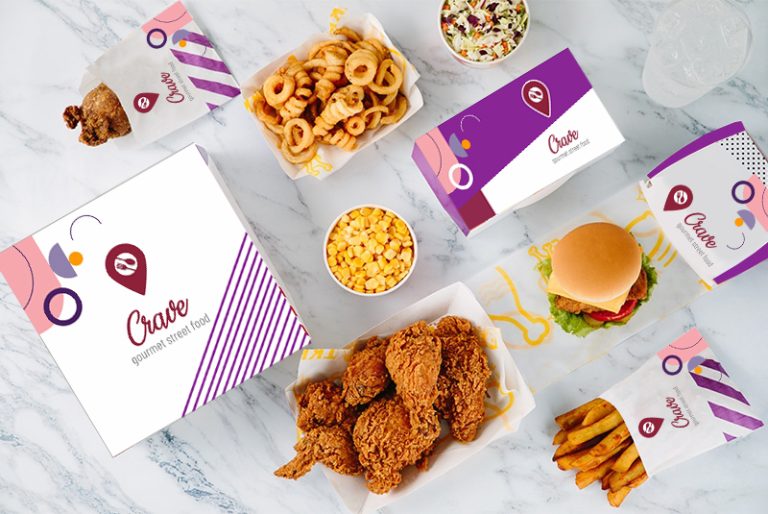 Design ambalaje fast food Crave Gourmet
